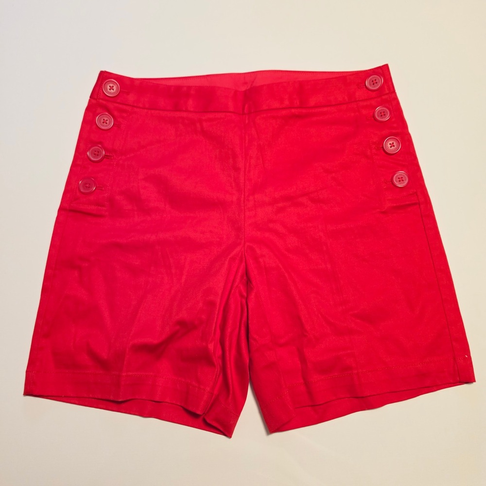 Brooks Brothers Sailor Shorts Nautical Button Front Red Size 6